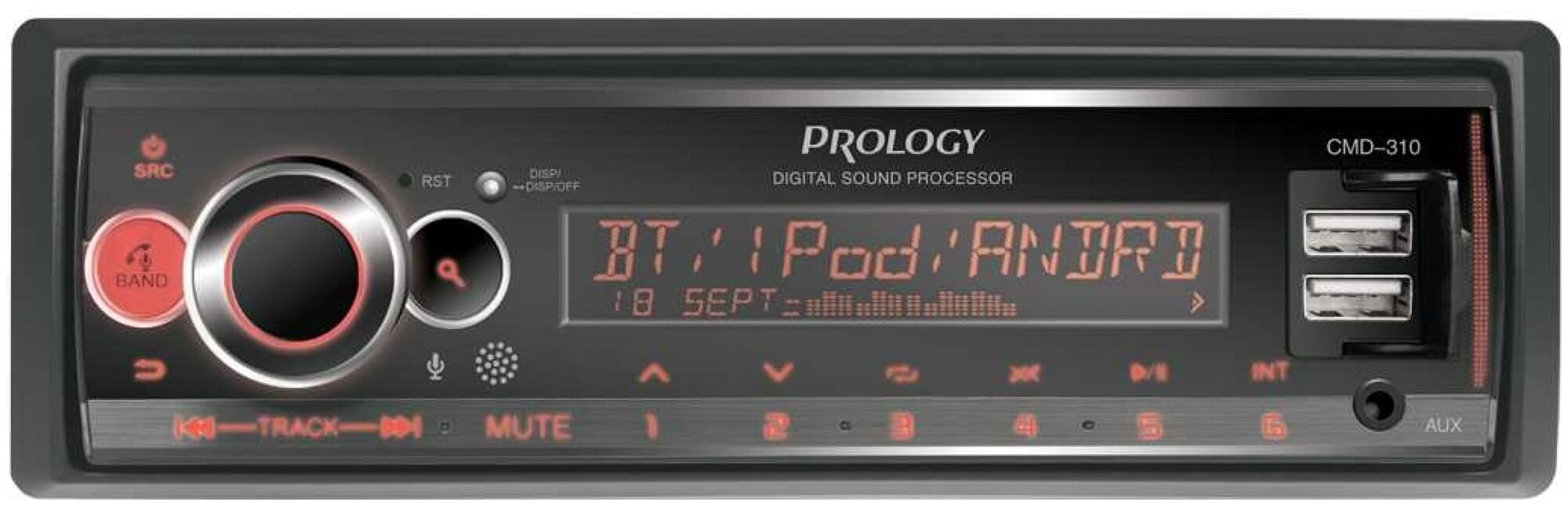 Автомагнитола Prology CMD-310,с DSP процссором,черный