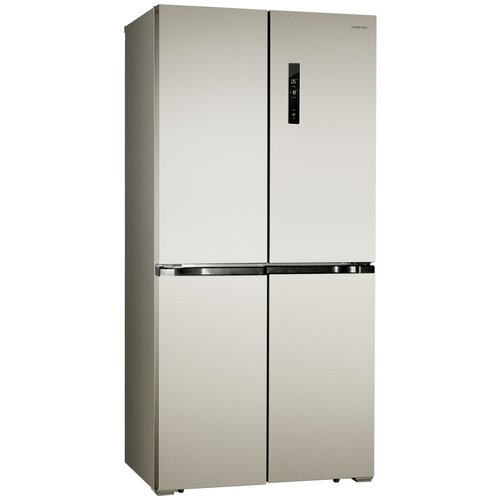 Холодильник HIBERG RFQ 490DX NFH INVERTER Cross Door 4 двери отдельностоящий Total No Frost инвертор 490 л объем цвет шампань 11200000₽
