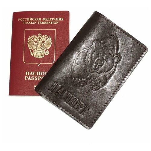Обложка для паспорта Kalinovskaya, коричневый