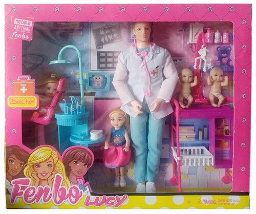 Кукла / Набор кукла Кен доктор с аксессуарами в ассортименте, куклы в наборе разные FB072, 607986