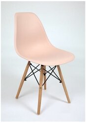 Стул пластиковый 622 Eames Pink-02 Red&Black розовый