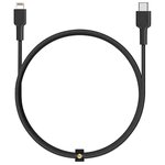 Кабель Aukey USB- C to Lightning Braided Nylon MFi 2m Black - изображение