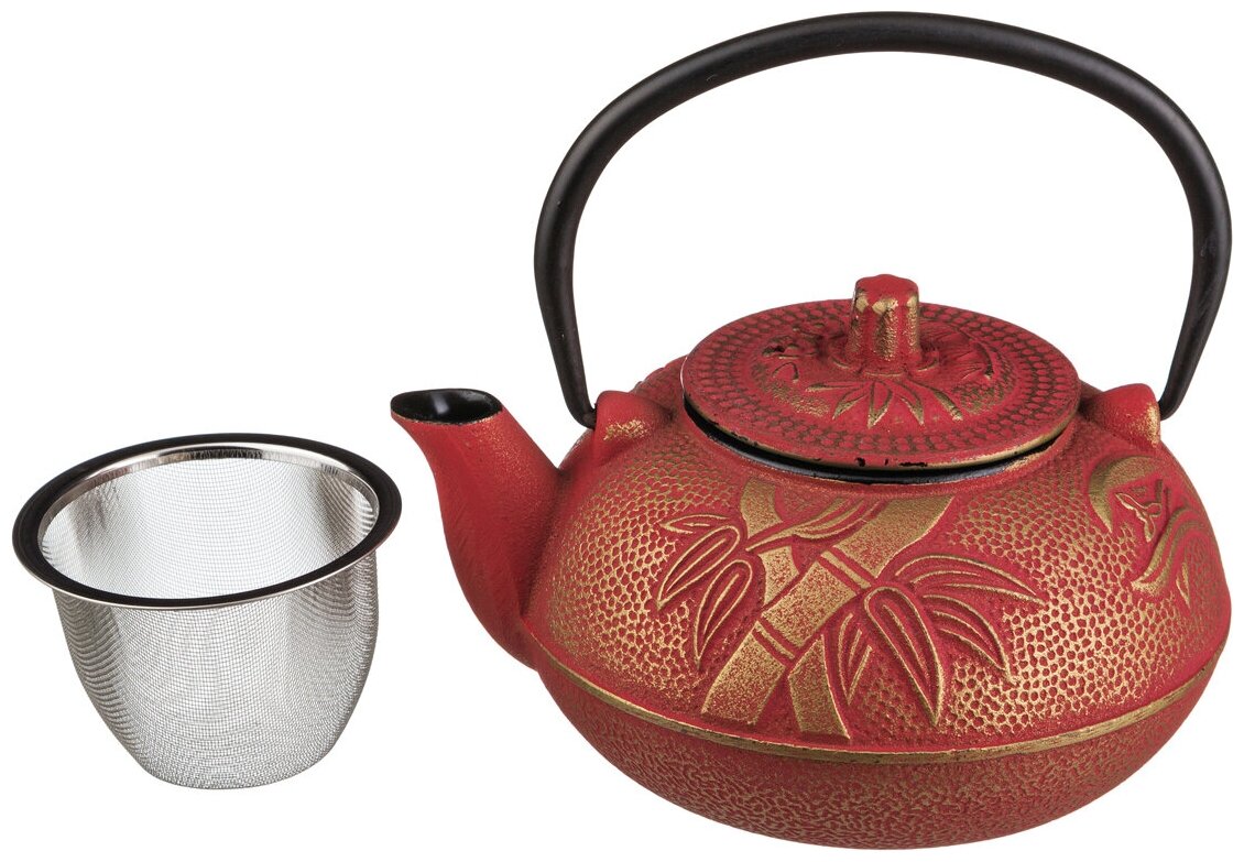 Заварочный чайник чугунный red star с эмалированным покрытием внутри 600 мл Lefard (734-039)