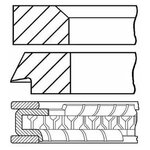 Комплект поршневых колец Goetze 0843600700 - изображение