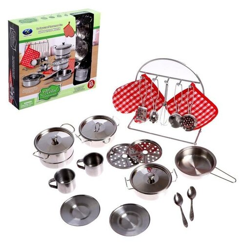 Набор металлической посуды «Праздничный обед» прихватка кухонная iv79534