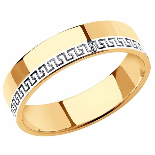 Обручальное кольцо SOKOLOV из комбинированного золота 110167, размер 20.5