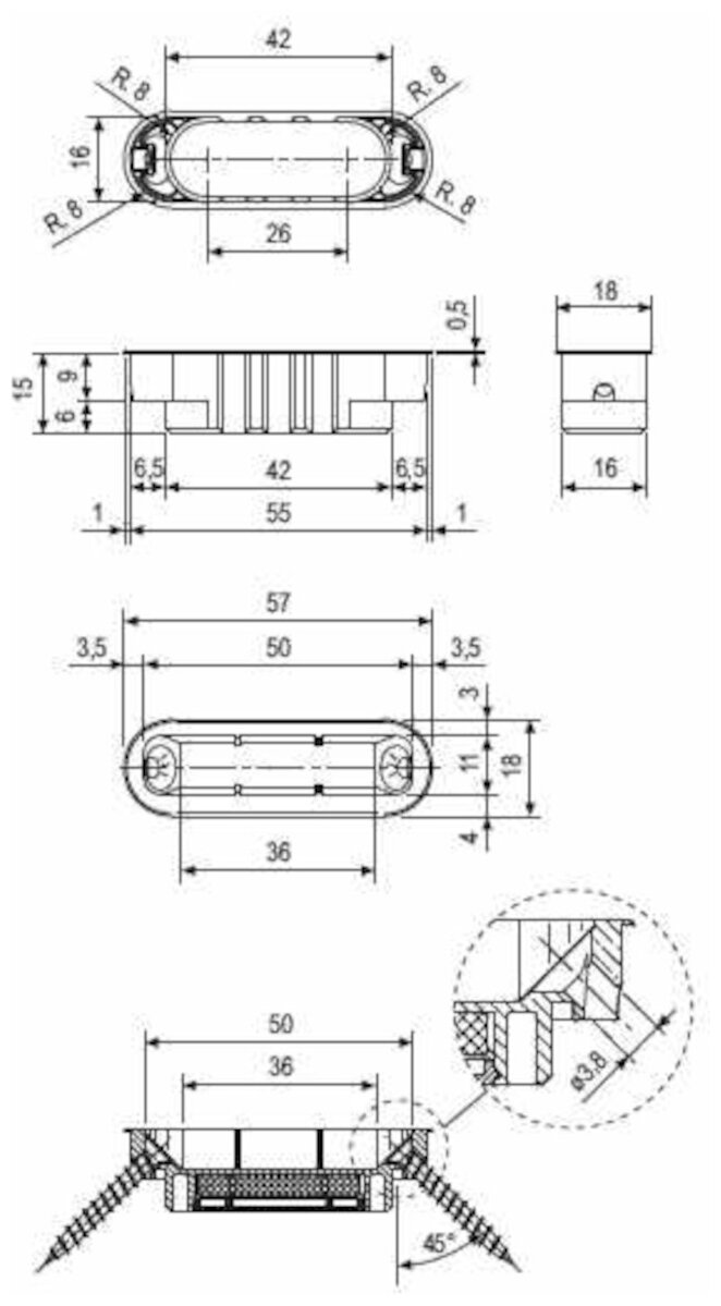 Межкомнатный замок AGB B06102.50.91.567 B04102,B05102 WC, белый с ответной планкой B02402.05.91 MEDIANA POLARIS 36551 - фотография № 15