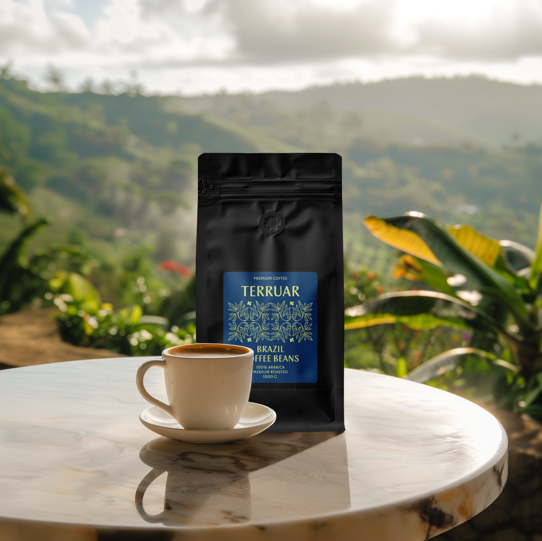 Кофе в зернах Terruar Бразилия 100%, 1 кг
