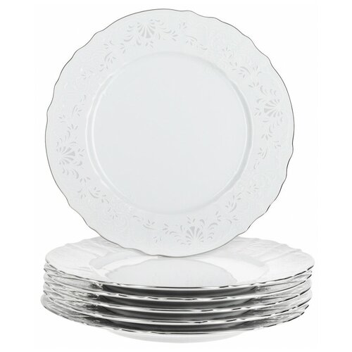 фото Тарелка обеденная деколь (отводка платина) bernadotte