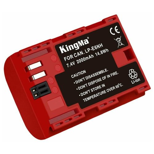 Аккумулятор KingMa LP-E6NH 2000 mAh для камер Canon аккумулятор kingma lp e6nh для canon 2000mah защитный кейс