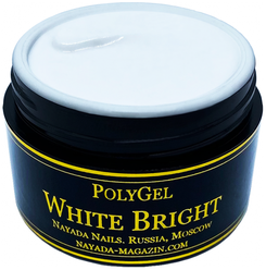 Полигель для наращивания ногтей Nayada White Bright 20 гр