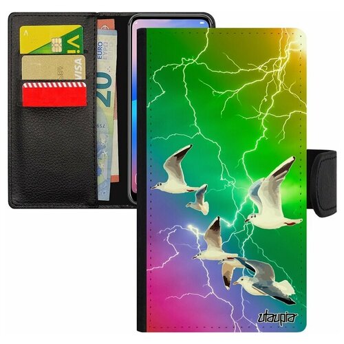 фото Чехол книжка на смартфон apple iphone 7, "чайки" альбатрос ливингстон utaupia