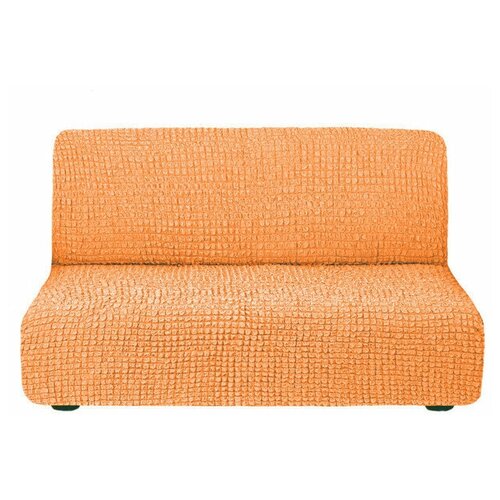 фото Чехол на диван без подлокотников , цвет персик (жатка) goodpled