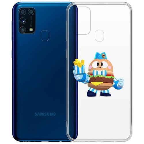 фото Чехол-накладка clear case brawl stars-бургер лу для samsung galaxy m31 (m315) krutoff group