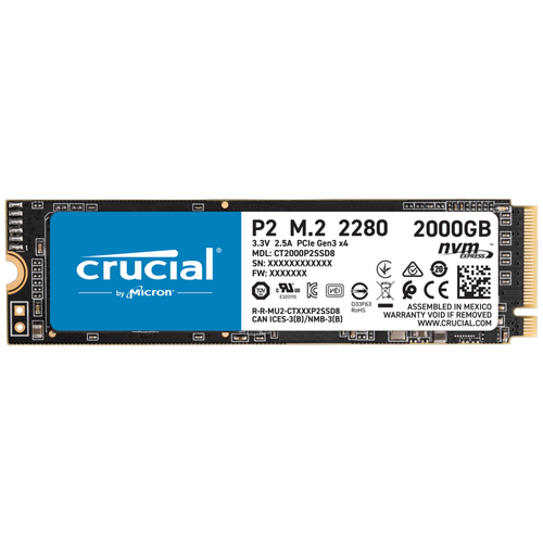 Жесткий диск SSD Crucial P2 M.2 2280 2000GB ( CT2000P2SSD8)