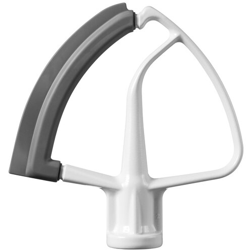 Лопатка, насадка KitchenAid с гибким ребром 5KFE5T для миксера KitchenAid, белый/серый for kitchenaid dough hook 4 5 5 qt mixer replacement parts k45 k45ss ksm90 5ksm150 5ksm100 5ksm103 5ksm110 flex edge beater