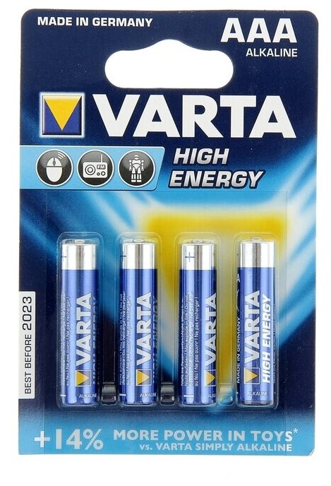 Батарейка VARTA ENERGY AAA, в упаковке: 4 шт.