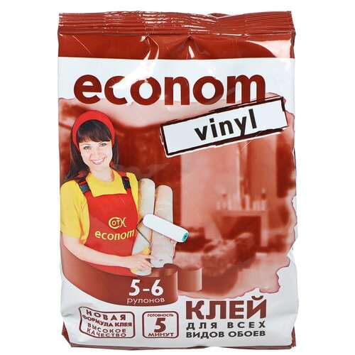 Клей Econom для виниловых обоев, 200 г