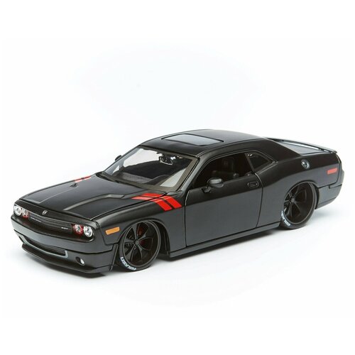 Maisto Машинка металлическая 1:24 DESIGN DODGE CHALLENGER 2008, темно-серый, 32529 грузовик maisto international lonestar design custom rigs 12389 1 64 14 см серый