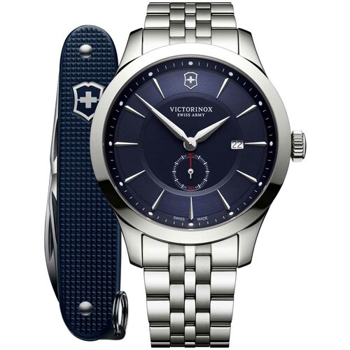 Наручные часы VICTORINOX Alliance, серебряный, синий туалетная вода victorinox swiss army genepi 100 мл