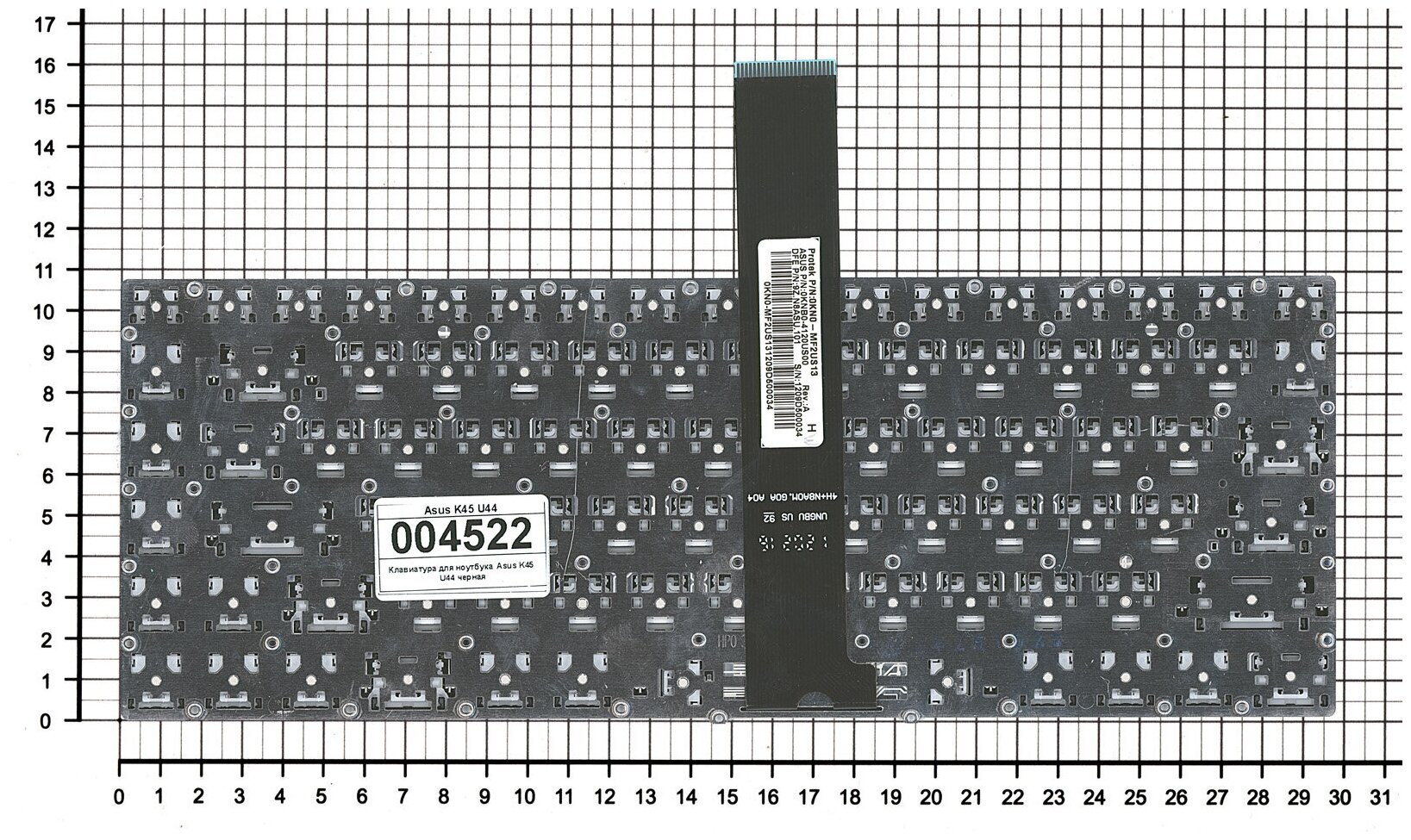 Клавиатура для ноутбука Asus 0KNB0-4120US00 русская черная версия 2