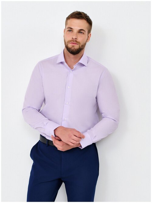 Рубашка Allan Neumann, размер 42 176-182, фиолетовый