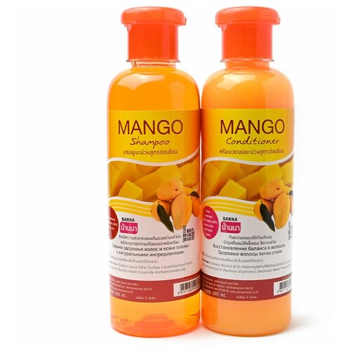 Шампунь и кондиционер для волос Манго Banna Mango Shampoo  & Conditioner, 2х360мл.