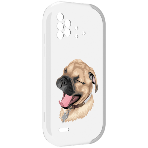 Чехол MyPads очень-довольная-собака для UMIDIGI Bison X10 / X10 Pro задняя-панель-накладка-бампер