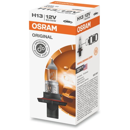 Лампа автомобильная OSRAM H13 65W P26.4t 12V, 1шт, 9008