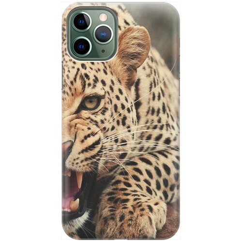 фото Re:pa накладка transparent для apple iphone 11 pro с принтом "рассерженный хищник"