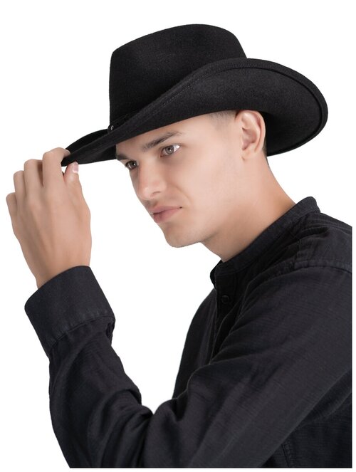 Шляпа Русь Модерн демисезонная, шерсть, утепленная, размер 59, черный