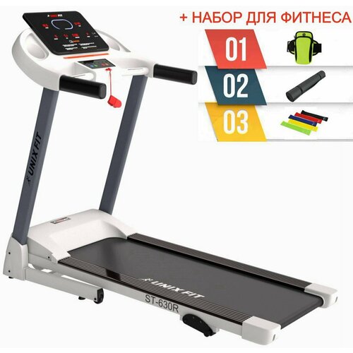 фото Беговая дорожка unixfit st-630r white + набор для фитнеса unix fit