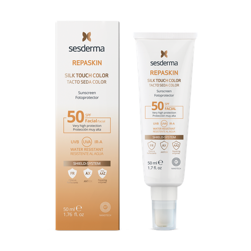 SesDerma SesDerma Cолнцезащитное средство для лица с нежностью шелка и с тонирующим эффектом Repaskin Silk Touch Color SPF 50, 50 мл