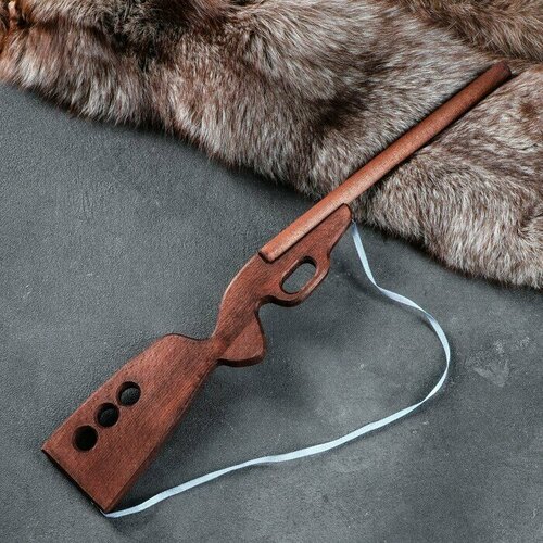 Сувенирное деревянное оружие Ружьё охотничье , чёрное, 60 см, массив бука