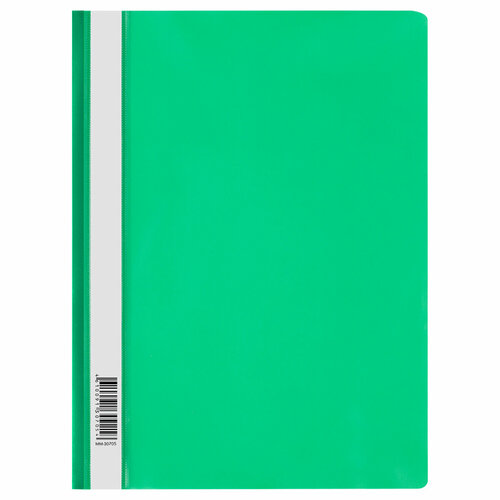 Папка-скоросшиватель пластик. СТАММ А4, 120мкм, зеленая с прозр. верхом - 60 шт.
