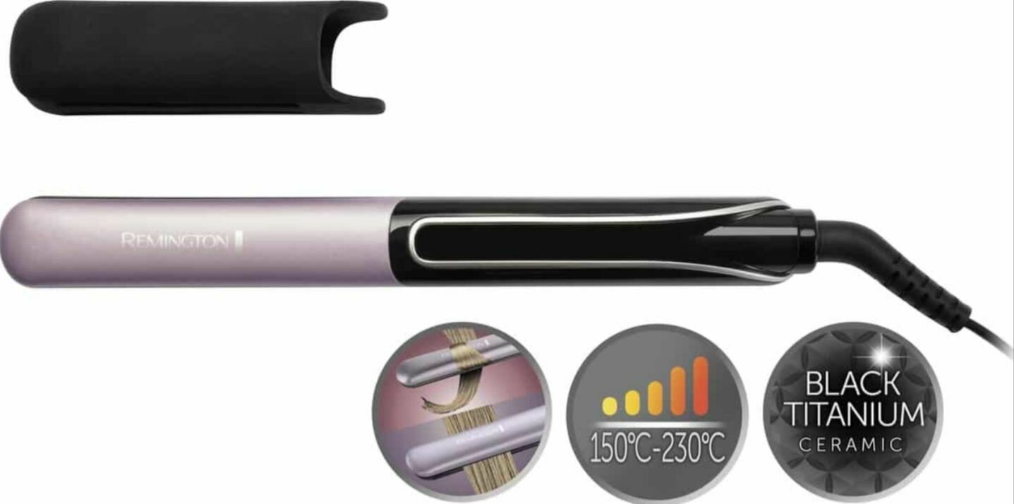 Выпрямитель для волос SLEEK & CURL EXPERT S6700, керамические пластины, время нагрева 15 секунд, цифровой дисплей, фиолетовый