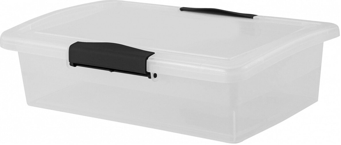Ящик для хранения Keeplex Vision с защелками (прозрачный кристалл, 1,9 л), 25,5х17х7 см KL249512999
