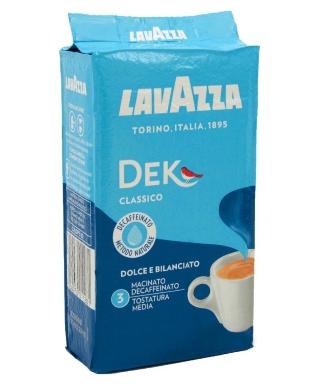 Кофе молотый Lavazza Caffe Decaffeinato вакуумная упаковка, 250 г, вакуумная упаковка