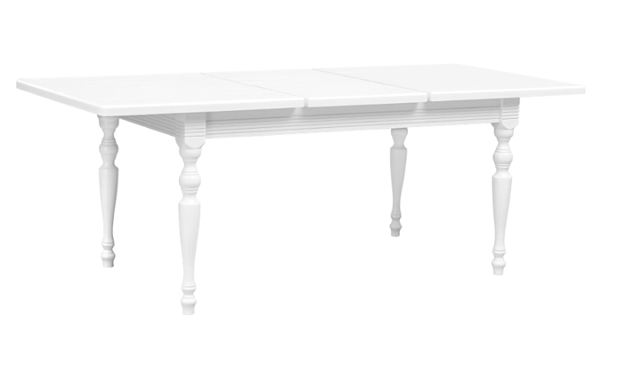 Стол / обеденный стол / стол раскладной / раздвижной стол / стол из дерева белый - фотография № 4