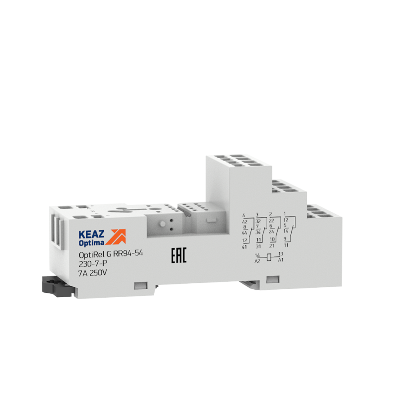 Розетка для реле OptiRel G RR94-54-230-7-P, КЭАЗ 281169 (1 шт.)