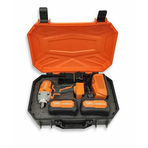 Гайковерт аккумуляторный TENOX 158V в кейсе 21 В 380 Нм 3300 обмин 2 АКБ LI-ION 5 Ач 862800₽