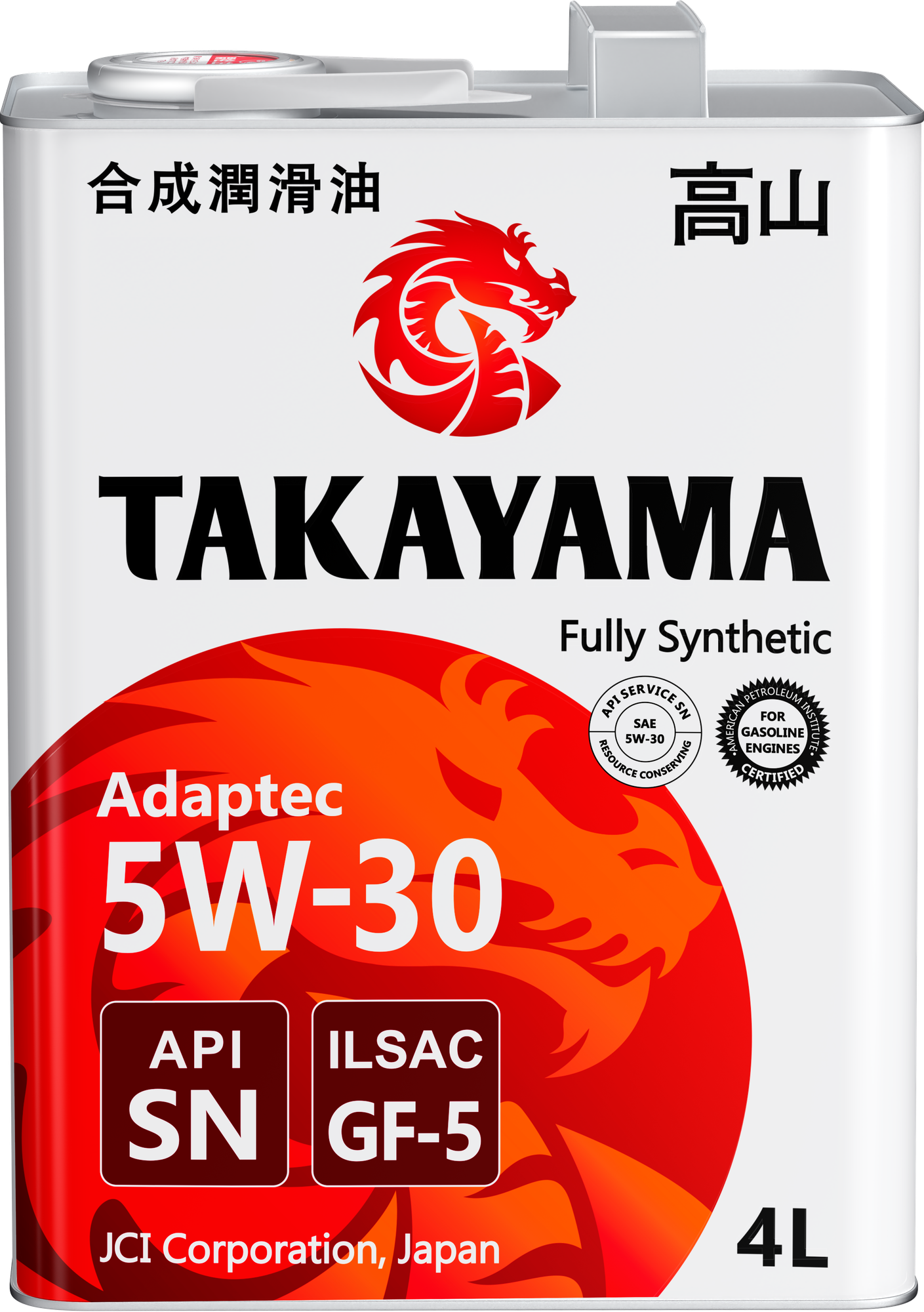 масло моторное TAKAYAMA ILSAC GF-5 API SN SAE 5W-30 4л - фото №1