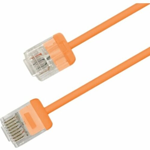 Патч-корд Hyperline PC-LPU-UTP-RJ45-RJ45-C6-1M-LSZH-OR U/UTP, категория 6, 32AWG, LSZH, 1 м, оранжевый