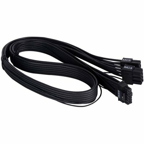 переходник питания для видеокарт 6 pin to 2 x 6 2 pin gpu power adapter splitter cable Кабель для видеокарты Silverstone PP14-EPS (SST-PP14-EPS) 2x8pin-1x16pin 12VHPWR PCIe Gen5 G56PP14EPS00020