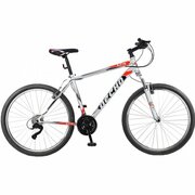 Горный велосипед Десна -2710 V 27.5" (Серебристый/красный), рама 21"