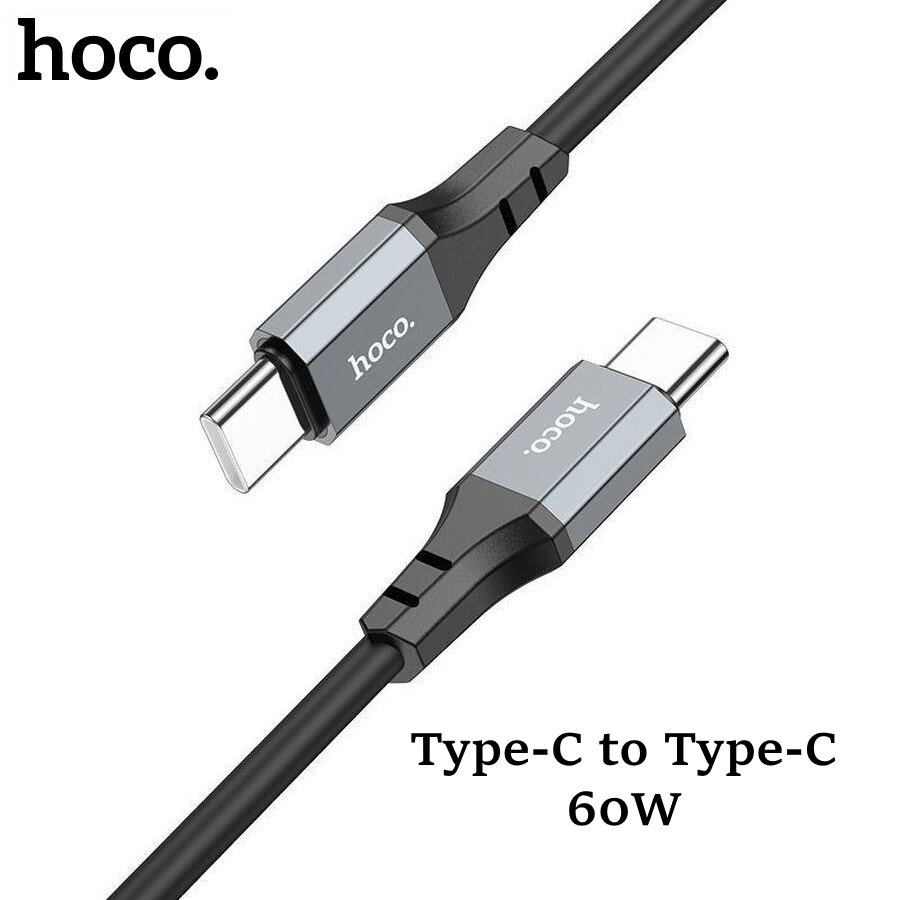 Кабель для быстрой зарядки Type-C to Type-C Hoco X86 60W, чёрный/Premium