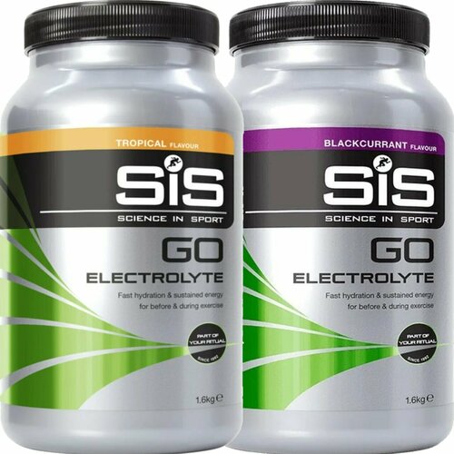 фото Изотоник science in sport (sis) go electrolyte powder 2 x 1600 г, тропические фрукты, черная смородина