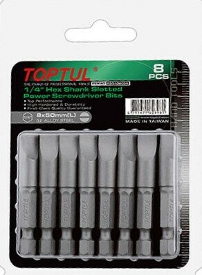 Бита для шуруповерта TOPTUL PZ2 длина 50 мм 10 штук (FSRA0802G)