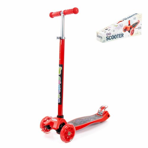 фото Polesie/детский самокат (с наклейкой v2) (красный)scooter0072-v2(к) полесье