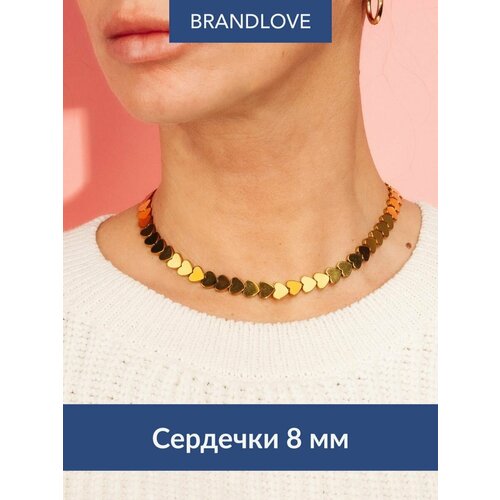 Чокер BL Jewelry Silver Heart, длина 35 см, золотой